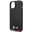 BMW Leather Hot Stamp Tricolor - Etui iPhone 14 Plus (Czarny) BMW