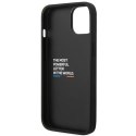 BMW Leather Hot Stamp Tricolor - Etui iPhone 14 Plus (Czarny) BMW