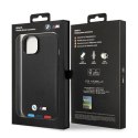 BMW Leather Hot Stamp Tricolor - Etui iPhone 14 Plus (Czarny) BMW