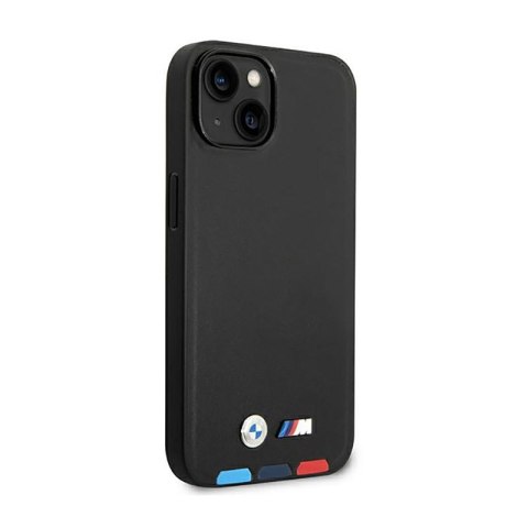 BMW Leather Hot Stamp Tricolor MagSafe - Etui iPhone 14 Plus (Czarny) BMW BMW Leather Hot Stamp Tricolor MagSafe - Etui iPhone 14 Plus (Czarny) BMW