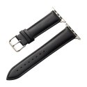 Crong Noble Band - Pasek z naturalnej skóry do Apple Watch 44/45/46/49 mm (Black Noir) Crong