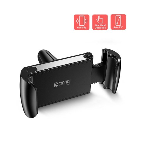 Crong Universal Smart Car Holder - Uniwersalny uchwyt samochodowy do telefonu 4"-6,5" (czarny) Crong Crong Universal Smart Car Holder - Uniwersalny uchwyt samochodowy do telefonu 4"-6,5" (czarny) Crong