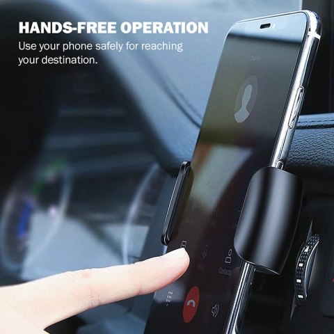 Crong Universal Smart Car Holder - Uniwersalny uchwyt samochodowy do telefonu 4"-6,5" (czarny) Crong Crong Universal Smart Car Holder - Uniwersalny uchwyt samochodowy do telefonu 4"-6,5" (czarny) Crong