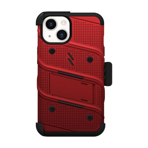 ZIZO BOLT Series - Pancerne etui iPhone 14 ze szkłem 9H na ekran + uchwyt z podstawką (czerwony) Zizo ZIZO BOLT Series - Pancerne etui iPhone 14 ze szkłem 9H na ekran + uchwyt z podstawką (czerwony) Zizo