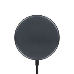 Crong MagSpot Wireless Charger - Aluminiowa ładowarka indukcyjna MagSafe 15W (Graphite) Crong