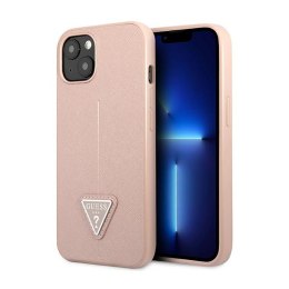 Guess Saffiano Triangle Logo Case - Etui iPhone 14 (różowy) Guess