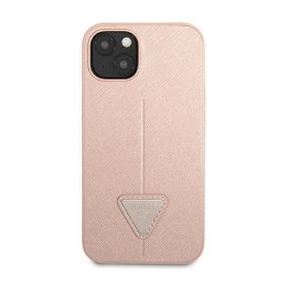 Guess Saffiano Triangle Logo Case - Etui iPhone 14 (różowy) Guess