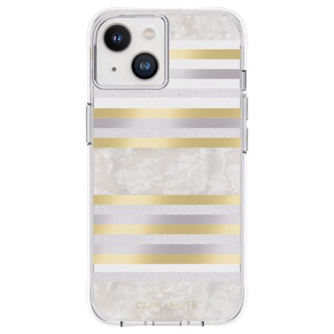 Case-Mate Pearl Stripes MagSafe - Etui iPhone 14 / iPhone 13 zdobione masą perłową (Pearl Stripes) Case-Mate Case-Mate Pearl Stripes MagSafe - Etui iPhone 14 / iPhone 13 zdobione masą perłową (Pearl Stripes) Case-Mate