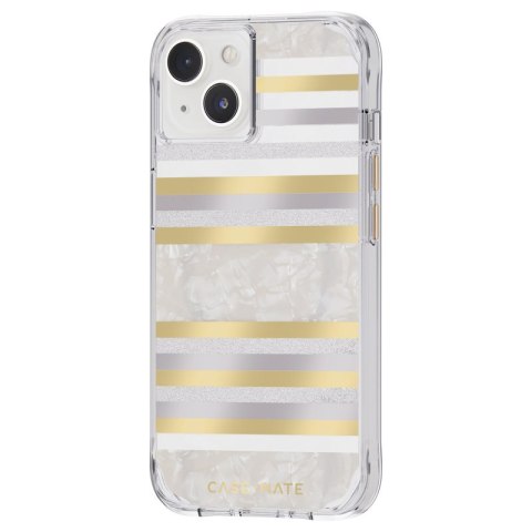 Case-Mate Pearl Stripes MagSafe - Etui iPhone 14 / iPhone 13 zdobione masą perłową (Pearl Stripes) Case-Mate Case-Mate Pearl Stripes MagSafe - Etui iPhone 14 / iPhone 13 zdobione masą perłową (Pearl Stripes) Case-Mate