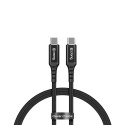 Crong Armor Link - Kabel 100W PD 5A USB-C do USB-C 120cm (czarny) Crong