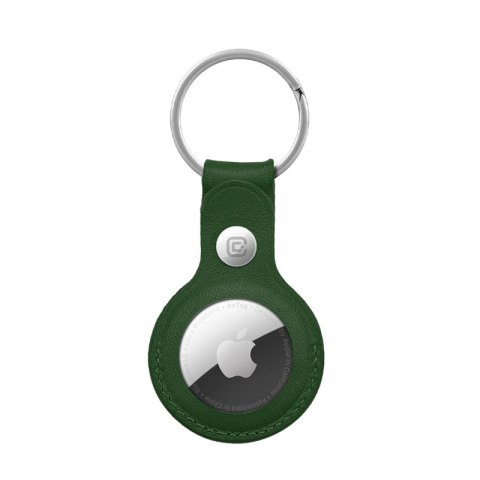 Crong Leather Case with Key Ring - Skórzane etui ochronne brelok do Apple AirTag (zielony) Crong Crong Leather Case with Key Ring - Skórzane etui ochronne brelok do Apple AirTag (zielony) Crong