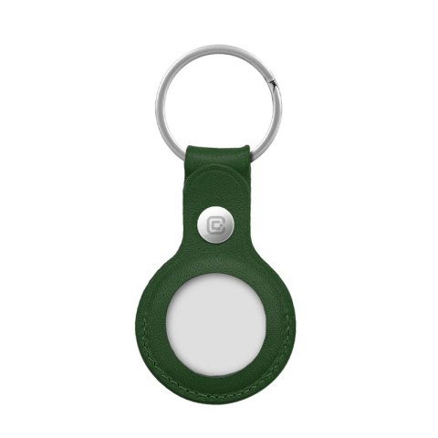 Crong Leather Case with Key Ring - Skórzane etui ochronne brelok do Apple AirTag (zielony) Crong Crong Leather Case with Key Ring - Skórzane etui ochronne brelok do Apple AirTag (zielony) Crong