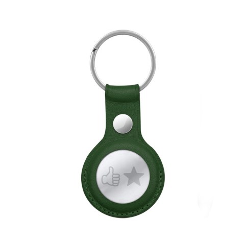 Crong Leather Case with Key Ring - Skórzane etui ochronne brelok do Apple AirTag (zielony) Crong Crong Leather Case with Key Ring - Skórzane etui ochronne brelok do Apple AirTag (zielony) Crong