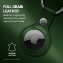 Crong Leather Case with Key Ring - Skórzane etui ochronne brelok do Apple AirTag (zielony) Crong