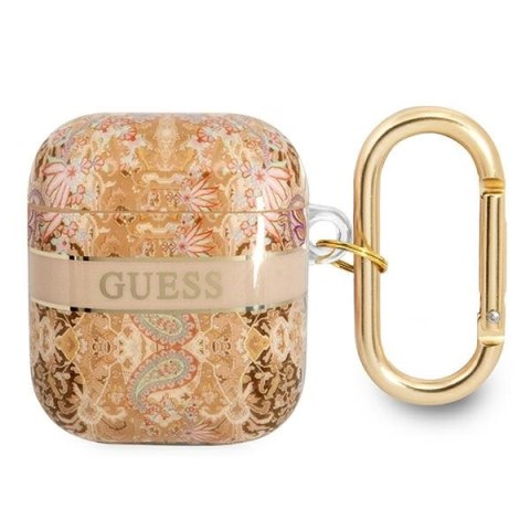 Guess Paisley - Etui Etui Airpods 1/2 gen (Gold) Guess Guess Paisley - Etui Etui Airpods 1/2 gen (Gold) Guess