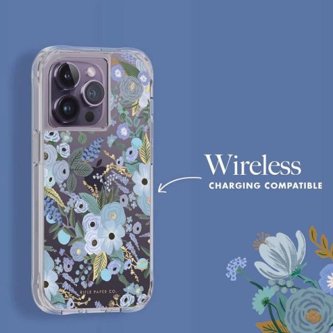 Rifle Paper Clear - Etui iPhone 14 Pro (Garden Party Blue) Rifle Paper Rifle Paper Clear - Etui iPhone 14 Pro (Garden Party Blue) Rifle Paper