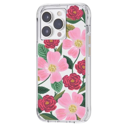 Rifle Paper Clear - Etui iPhone 14 Pro zdobione złotem (Rose Garden) Rifle Paper Rifle Paper Clear - Etui iPhone 14 Pro zdobione złotem (Rose Garden) Rifle Paper