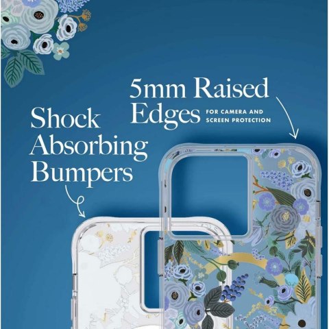 Rifle Paper Clear MagSafe - Etui iPhone 14 Pro Max (Garden Party Blue) Rifle Paper Rifle Paper Clear MagSafe - Etui iPhone 14 Pro Max (Garden Party Blue) Rifle Paper