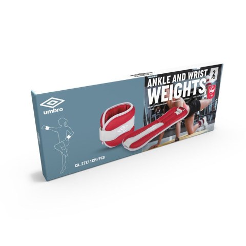 Umbro - Obciążniki na kostki i nadgarstki 2x1 kg (czerwony) Umbro Umbro - Obciążniki na kostki i nadgarstki 2x1 kg (czerwony) Umbro