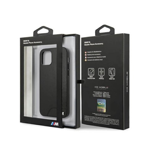 BMW Smooth PU Leather - Etui iPhone 12 mini (czarny) BMW BMW Smooth PU Leather - Etui iPhone 12 mini (czarny) BMW