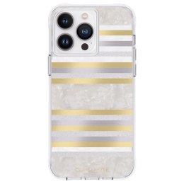 Case-Mate Pearl Stripes MagSafe - Etui iPhone 14 Pro Max zdobione masą perłową (Pearl Stripes) Case-Mate