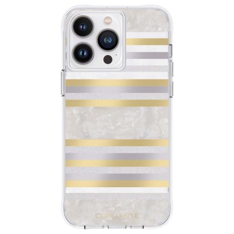 Case-Mate Pearl Stripes MagSafe - Etui iPhone 14 Pro Max zdobione masą perłową (Pearl Stripes) Case-Mate Case-Mate Pearl Stripes MagSafe - Etui iPhone 14 Pro Max zdobione masą perłową (Pearl Stripes) Case-Mate