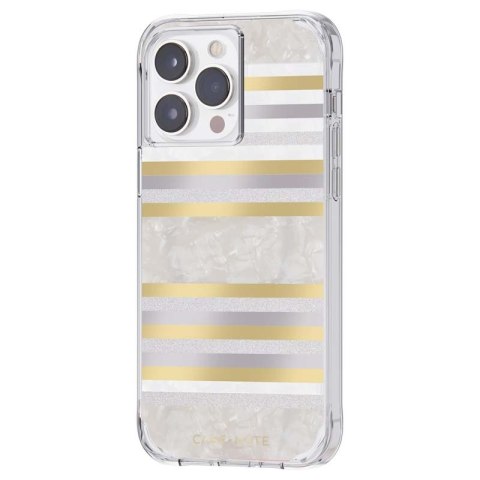 Case-Mate Pearl Stripes MagSafe - Etui iPhone 14 Pro Max zdobione masą perłową (Pearl Stripes) Case-Mate Case-Mate Pearl Stripes MagSafe - Etui iPhone 14 Pro Max zdobione masą perłową (Pearl Stripes) Case-Mate