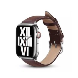 Crong Noble Band - Pasek z naturalnej skóry do Apple Watch 44/45/46/49 mm (Espresso) Crong
