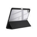 Crong PrimeFolio - Etui iPad 10.9" (2022) z podstawką i schowkiem na Apple Pencil (czarny/przezroczysty) Crong