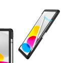 Crong PrimeFolio - Etui iPad 10.9" (2022) z podstawką i schowkiem na Apple Pencil (czarny/przezroczysty) Crong
