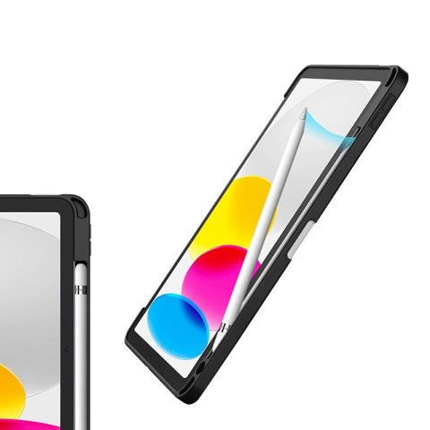 Crong PrimeFolio - Etui iPad 10.9" (2022) z podstawką i schowkiem na Apple Pencil (czarny/przezroczysty) Crong Crong PrimeFolio - Etui iPad 10.9" (2022) z podstawką i schowkiem na Apple Pencil (czarny/przezroczysty) Crong