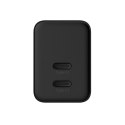 Crong Ultra Compact GaN - Ładowarka sieciowa 2x USB-C 35W PD 3.0 z PPS (czarny) Crong