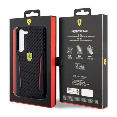 Ferrari Carbon Contrast Edges - Etui Samsung Galaxy S23+ (czarny) Ferrari Ferrari Carbon Contrast Edges - Etui Samsung Galaxy S23+ (czarny) Ferrari