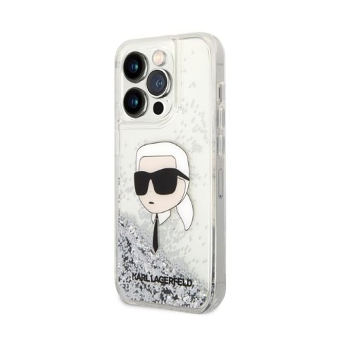 Karl Lagerfeld Liquid Glitter NFT Karl's Head - Etui iPhone 14 Pro Max (srebrny) Karl Lagerfeld Karl Lagerfeld Liquid Glitter NFT Karl's Head - Etui iPhone 14 Pro Max (srebrny) Karl Lagerfeld
