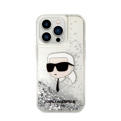 Karl Lagerfeld Liquid Glitter NFT Karl's Head - Etui iPhone 14 Pro Max (srebrny) Karl Lagerfeld Karl Lagerfeld Liquid Glitter NFT Karl's Head - Etui iPhone 14 Pro Max (srebrny) Karl Lagerfeld