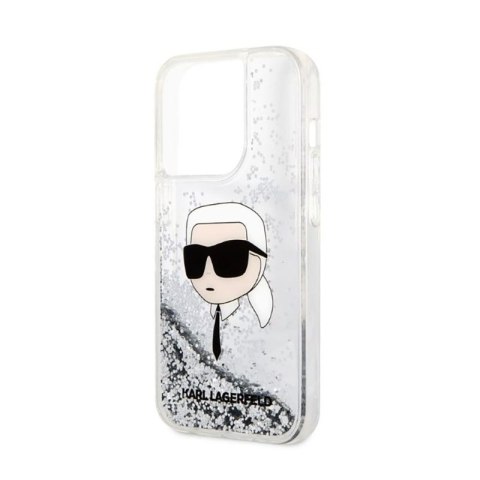 Karl Lagerfeld Liquid Glitter NFT Karl's Head - Etui iPhone 14 Pro Max (srebrny) Karl Lagerfeld Karl Lagerfeld Liquid Glitter NFT Karl's Head - Etui iPhone 14 Pro Max (srebrny) Karl Lagerfeld