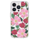 Rifle Paper Clear - Etui iPhone 14 Pro Max zdobione złotem (Rose Garden) Rifle Paper