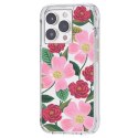 Rifle Paper Clear - Etui iPhone 14 Pro Max zdobione złotem (Rose Garden) Rifle Paper