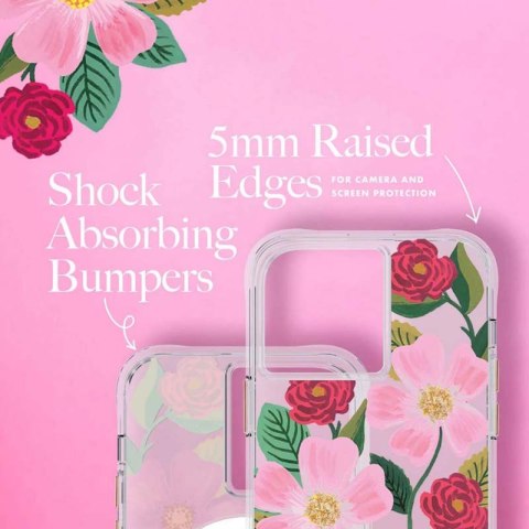 Rifle Paper Clear - Etui iPhone 14 Pro Max zdobione złotem (Rose Garden) Rifle Paper Rifle Paper Clear - Etui iPhone 14 Pro Max zdobione złotem (Rose Garden) Rifle Paper