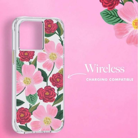 Rifle Paper Clear - Etui iPhone 14 Pro Max zdobione złotem (Rose Garden) Rifle Paper Rifle Paper Clear - Etui iPhone 14 Pro Max zdobione złotem (Rose Garden) Rifle Paper