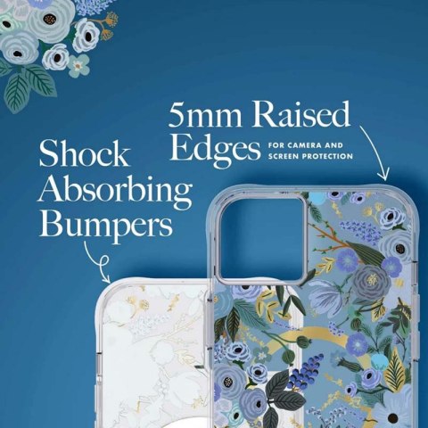 Rifle Paper Clear MagSafe - Etui iPhone 14 Plus (Garden Party Blue) Rifle Paper Rifle Paper Clear MagSafe - Etui iPhone 14 Plus (Garden Party Blue) Rifle Paper