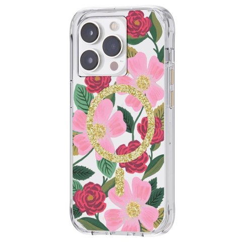 Rifle Paper Clear MagSafe - Etui iPhone 14 Pro zdobione złotem (Rose Garden) Rifle Paper Rifle Paper Clear MagSafe - Etui iPhone 14 Pro zdobione złotem (Rose Garden) Rifle Paper
