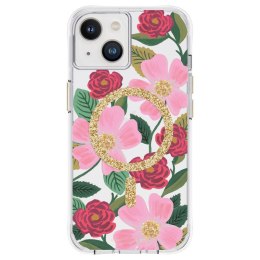 Rifle Paper Clear MagSafe - Etui iPhone 14 / iPhone 13 zdobione złotem (Rose Garden) Rifle Paper