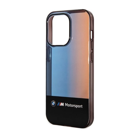 BMW Half Tricolor - Etui iPhone 14 Pro Max (czarny) BMW BMW Half Tricolor - Etui iPhone 14 Pro Max (czarny) BMW
