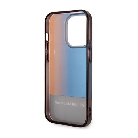 BMW Half Tricolor - Etui iPhone 14 Pro Max (czarny) BMW BMW Half Tricolor - Etui iPhone 14 Pro Max (czarny) BMW