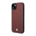 BMW Leather Diamond Pattern - Etui iPhone 14 (burgundowy) BMW