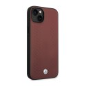 BMW Leather Diamond Pattern - Etui iPhone 14 (burgundowy) BMW