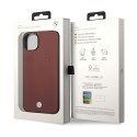 BMW Leather Diamond Pattern - Etui iPhone 14 (burgundowy) BMW