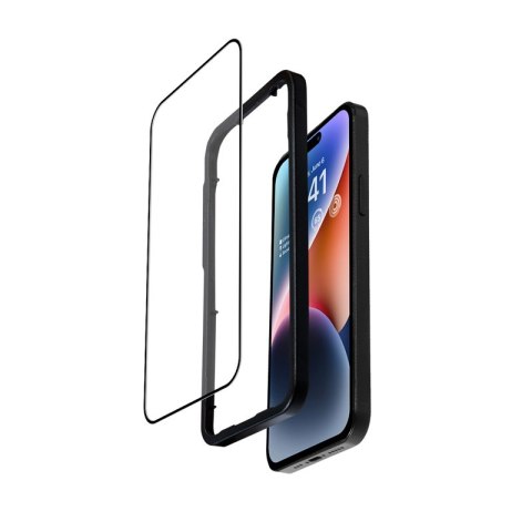 Crong Anti-Bacterial 3D Armour Glass - Szkło hartowane 9H na cały ekran iPhone 14 Pro + ramka instalacyjna Crong Crong Anti-Bacterial 3D Armour Glass - Szkło hartowane 9H na cały ekran iPhone 14 Pro + ramka instalacyjna Crong