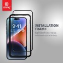 Crong Anti-Bacterial 3D Armour Glass - Szkło hartowane 9H na cały ekran iPhone 14 Pro + ramka instalacyjna Crong